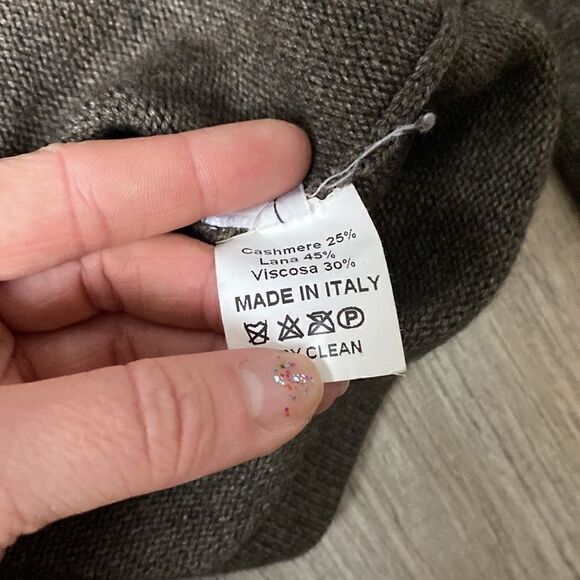 AMINA RUBINACCI | Brown Cashmeres Sweater Jacket Size 44 Medium - Picture 4 of 7